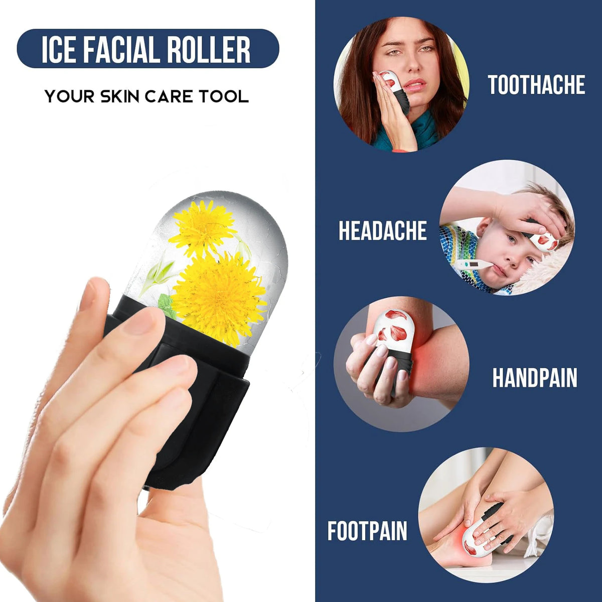 Silicone Ice Roller for Face Beauty Skin Care Tools Face Lifting Contouring Facial Massager Reusable Ice Cube Trays