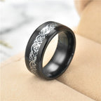 Stainless Steel Wedding Band Dragon Ring