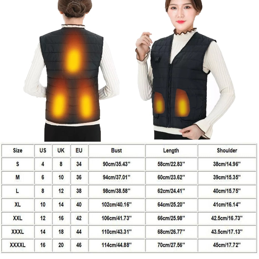 Unisex Smart Heating  Winter Warm Jacket