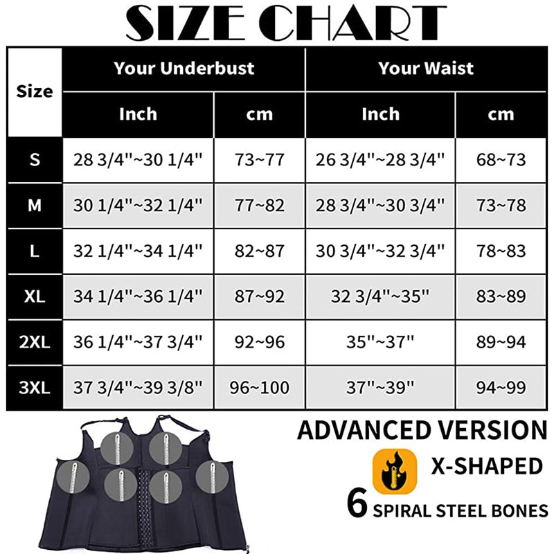 Women's Waist Trainer Corset Zipper Vest