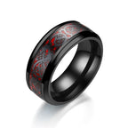 Stainless Steel Wedding Band Dragon Ring