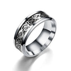 Stainless Steel Wedding Band Dragon Ring