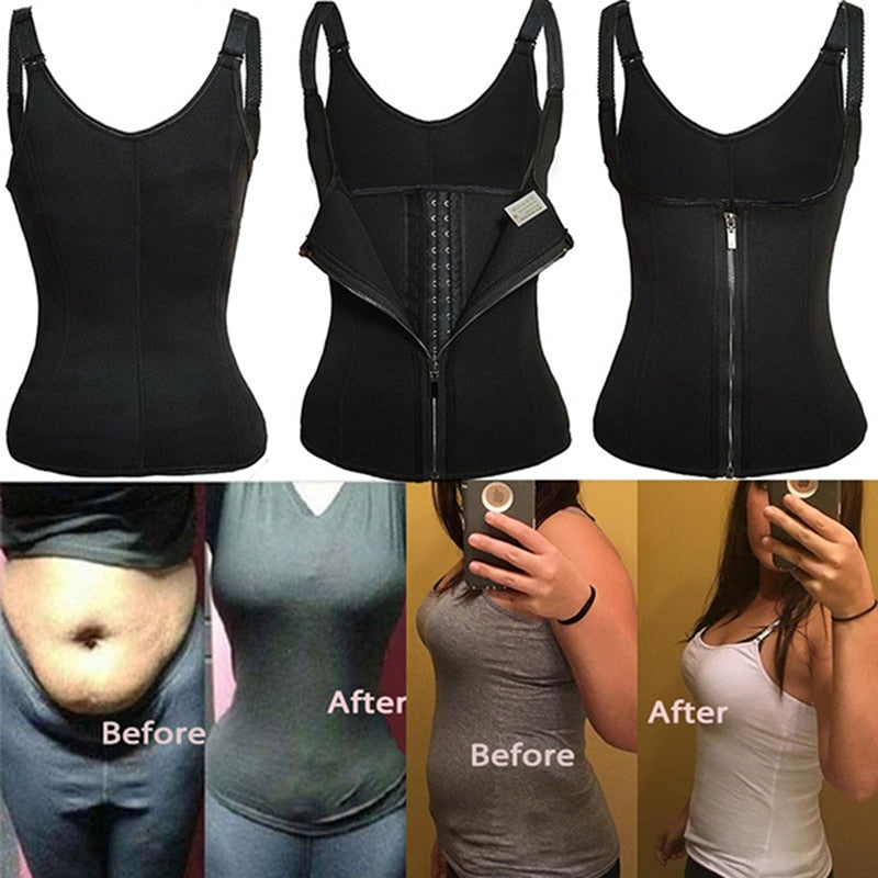 Women's Waist Trainer Corset Zipper Vest