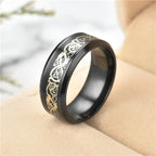 Stainless Steel Wedding Band Dragon Ring