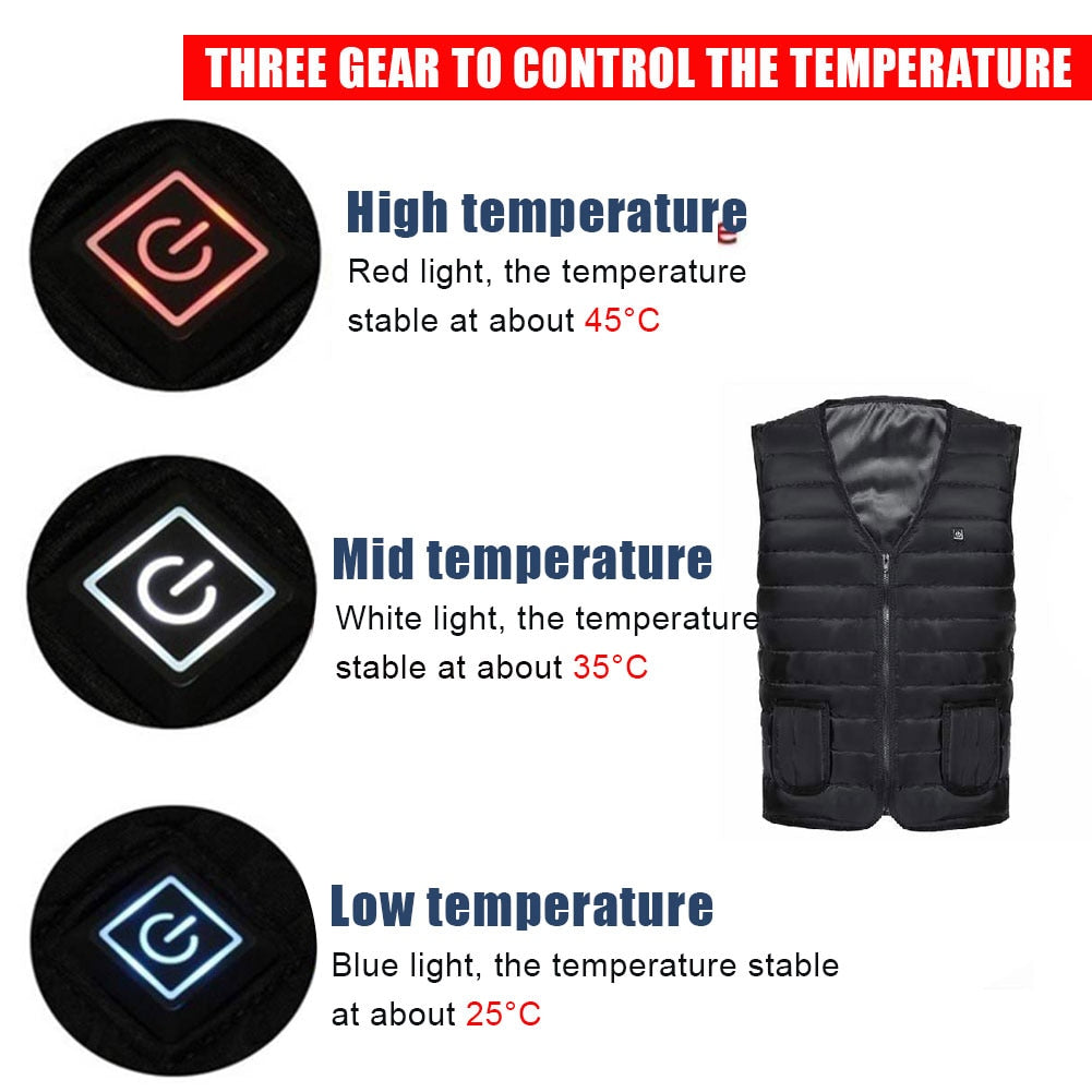 Unisex Smart Heating  Winter Warm Jacket